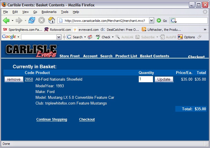 Carlisle Registration Form